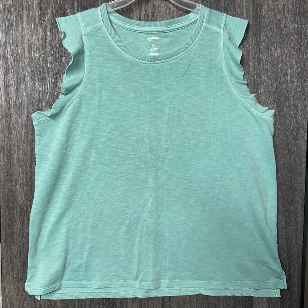Sonoma Sleeveless Ruffle Tank Top